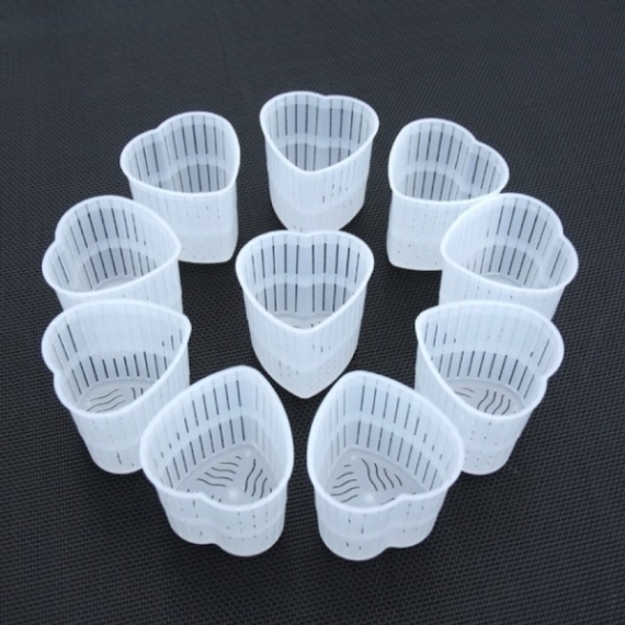 10 pcs of 60-80 g heart shaped cheese moulds