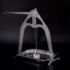 One-arm cheese press made of stainless steel with removable gastro tray